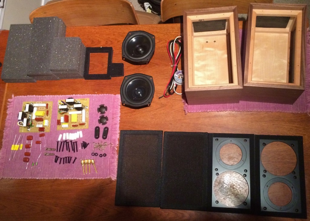 All the parts (except the T27 tweeters) to build a pair of Rogers LS3/5As